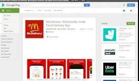 
							         McDelivery- McDonald's India: Food Delivery App - Apps on ...								  
							    