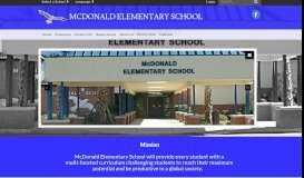 
							         McDonald Elementary School: Home								  
							    