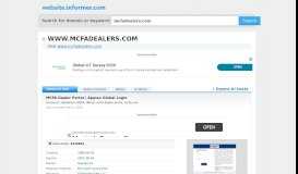 
							         mcfadealers.com at WI. MCFA Dealer Portal | Appian Global Login								  
							    