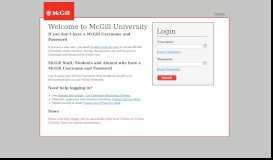 
							         McGill Log In - McGill University								  
							    