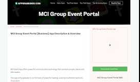 
							         MCI Group Event Portal App Data & Review - Business - Apps Rankings!								  
							    