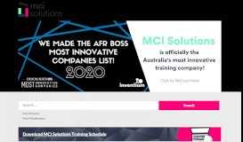 
							         MCI Solutions: Corporate Training Programs, VET, Business Skills								  
							    