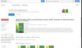 
							         MCITP Guide to Microsoft Windows Server 2008, Enterprise ...								  
							    
