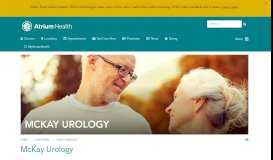 
							         McKay Urology > Charlotte & Lincolnton, NC - Atrium Health								  
							    