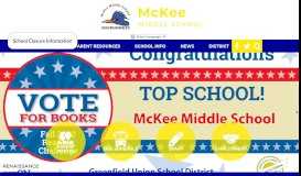 
							         McKee Middle School								  
							    