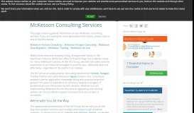 
							         McKesson Consulting | Healthcare IT | Horizon | Paragon								  
							    