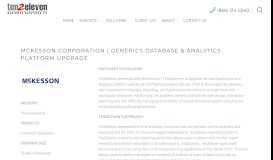 
							         McKesson Corporation | Generics Database & Analytics Platform ...								  
							    