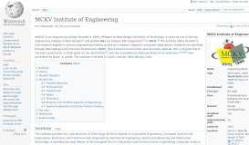 
							         MCKV Institute of Engineering - Wikipedia								  
							    