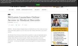 
							         McLaren Launches Online Access to Medical Records - DBusiness ...								  
							    