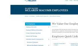 
							         McLaren Macomb Employees - McLaren Health Care								  
							    