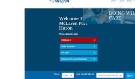 
							         McLaren Port Huron - McLaren Health Care								  
							    
