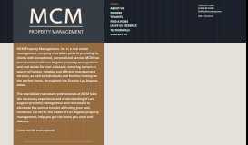 
							         MCM Property Management, Inc. | Home Page								  
							    