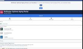 
							         McMaster Optimal Aging Portal - Home | Facebook								  
							    