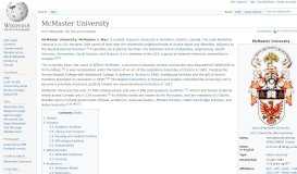 
							         McMaster University - Wikipedia								  
							    
