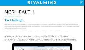 
							         MCR Health | RivalMind								  
							    