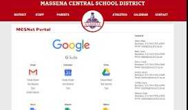 
							         MCSNet Portal – Technology – Massena Central School District								  
							    