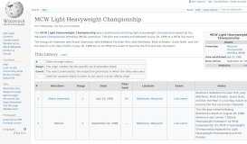 
							         MCW Light Heavyweight Championship - Wikipedia								  
							    