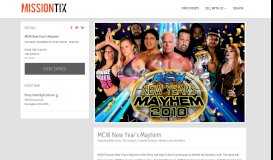 
							         MCW New Year's Mayhem | MissionTix								  
							    