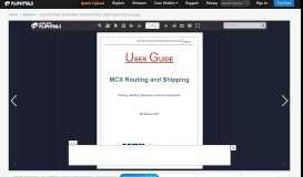 
							         MCX ROUTING & SHIPPING INSTRUCTIONS USER GUIDE MCX ...								  
							    