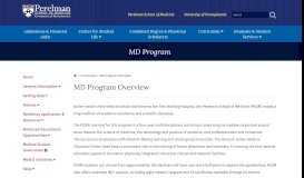 
							         MD Program Overview | MD Program | Perelman School of Medicine ...								  
							    