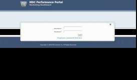 
							         MDC Performance Portal - Login								  
							    