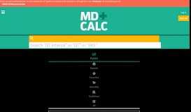 
							         MDCalc - Medical calculators, equations, algorithms, scores, and ...								  
							    