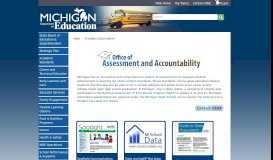 
							         MDE - Student Assessment - State of Michigan								  
							    