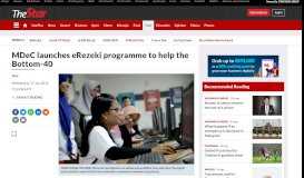 
							         MDeC launches eRezeki programme to help the Bottom-40 - Tech ...								  
							    