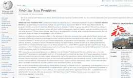 
							         Médecins Sans Frontières - Wikipedia								  
							    