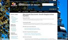 
							         mdedrs - Maryland Department of Health - Maryland.gov								  
							    