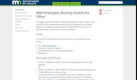 
							         MDH Employees Working Outside the Office - Minnesota Department ...								  
							    
