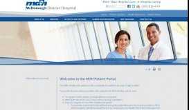 
							         MDH YourCare Patient Portal | McDonough District Hospital								  
							    