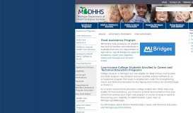 
							         MDHHS - Food Assistance - State of Michigan								  
							    