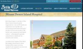 
							         MDI Hospital - Birch Bay Retirement Village								  
							    