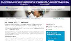 
							         MD/MSCR PORTAL Program - Icahn School of Medicine at Mount Sinai								  
							    