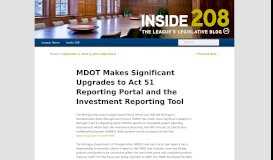 
							         MDOT Makes Significant Upgrades to Act 51 Reporting Portal and the ...								  
							    