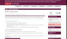 
							         MDP entity portal | FCA								  
							    
