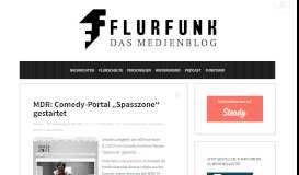 
							         MDR: Comedy-Portal „Spasszone“ gestartet - Flurfunk Dresden								  
							    