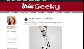 
							         Me Wantz: Portal 2 Longfall Socks - Miss Geeky								  
							    