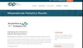 
							         Meadowbrook Pediatrics Client Results | Office Practicum								  
							    
