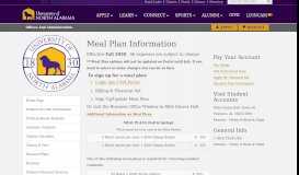 
							         Meal Plan Information | University of North Alabama								  
							    