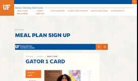 
							         Meal Plan Sign Up - Gator Dining Services								  
							    