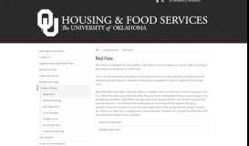 
							         Meal Plans - University of Oklahoma								  
							    