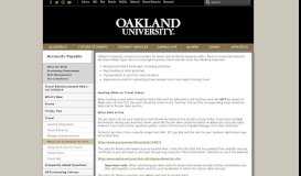 
							         Meals and Incidentals Per Diem - Oakland University								  
							    
