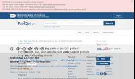 
							         Meaningful use and the patient portal: patient enrollment ... - NCBI - NIH								  
							    