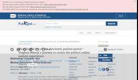 
							         Meaningful use of the electronic patient portal - Virginia Mason's ...								  
							    