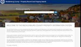 
							         Mecklenburg County ~ Property Record Card Property Search								  
							    