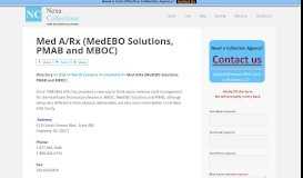 
							         Med A/Rx (MedEBO, PMAB and MBOC)- Medical Collection								  
							    