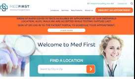 
							         Med First | Primary & Urgent Care								  
							    