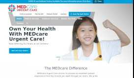 
							         MEDcare | Urgent Care: Home								  
							    